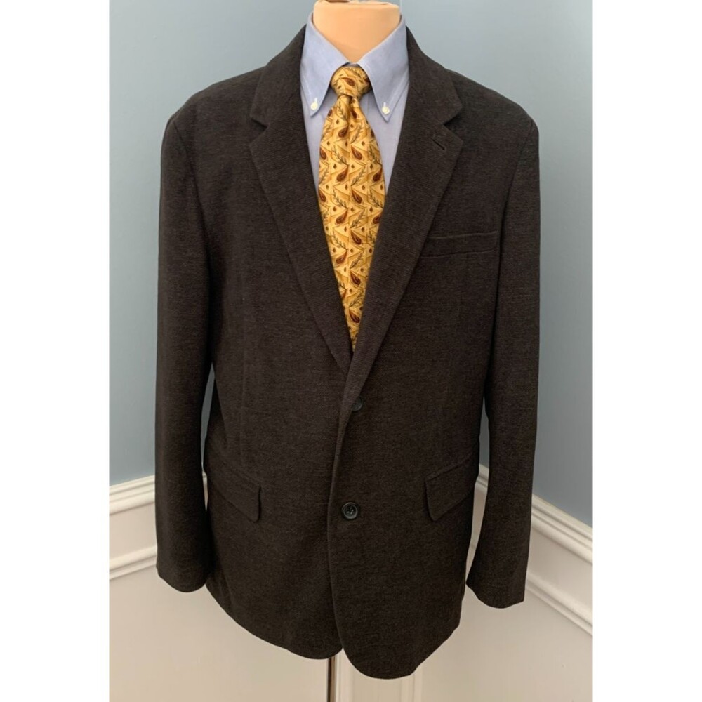 Vintage Gap Blazer Mens XL Tweed Micro Check Textured Cotton Jacket Sportcoat
